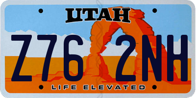 UT license plate Z762NH