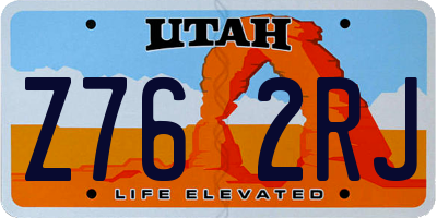 UT license plate Z762RJ