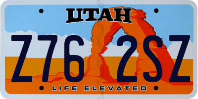 UT license plate Z762SZ