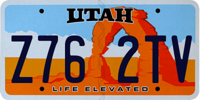 UT license plate Z762TV