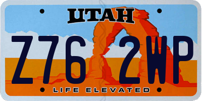 UT license plate Z762WP