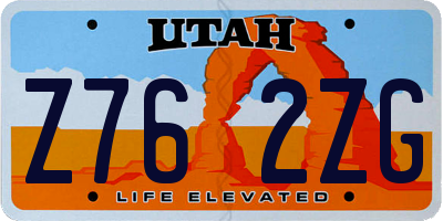 UT license plate Z762ZG