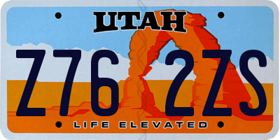 UT license plate Z762ZS