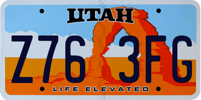 UT license plate Z763FG