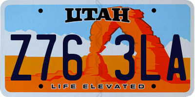 UT license plate Z763LA