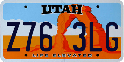 UT license plate Z763LG