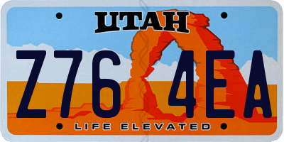 UT license plate Z764EA