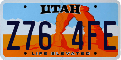 UT license plate Z764FE