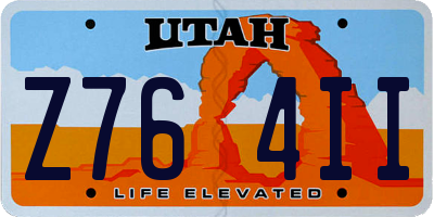 UT license plate Z764II