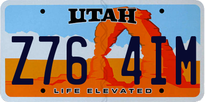 UT license plate Z764IM