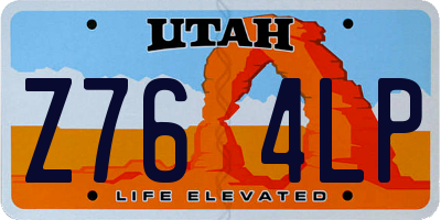 UT license plate Z764LP