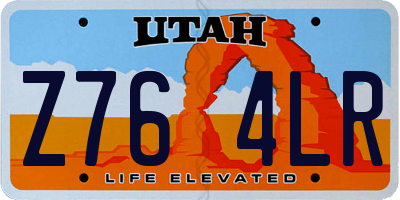 UT license plate Z764LR