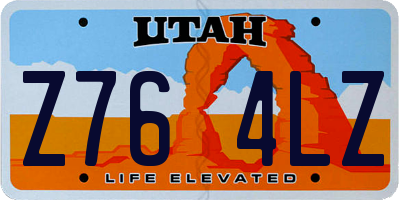 UT license plate Z764LZ