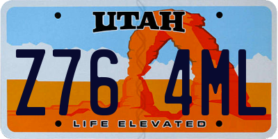 UT license plate Z764ML