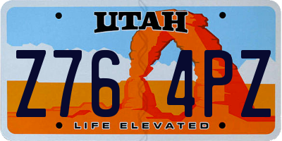 UT license plate Z764PZ