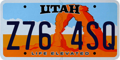 UT license plate Z764SQ