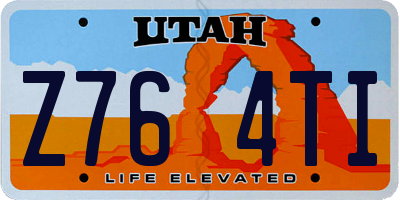 UT license plate Z764TI