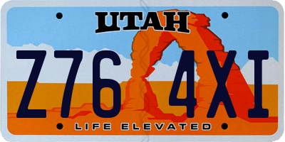UT license plate Z764XI