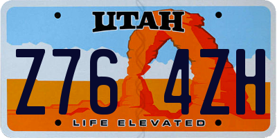 UT license plate Z764ZH