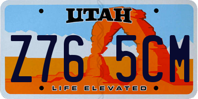 UT license plate Z765CM