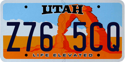 UT license plate Z765CQ