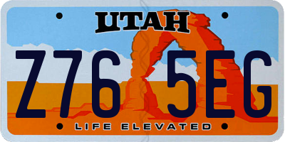 UT license plate Z765EG
