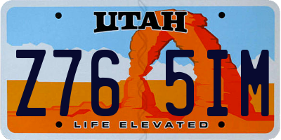 UT license plate Z765IM