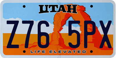 UT license plate Z765PX