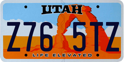 UT license plate Z765TZ