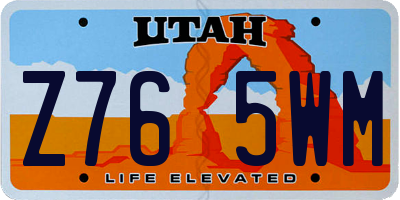 UT license plate Z765WM