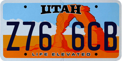 UT license plate Z766CB