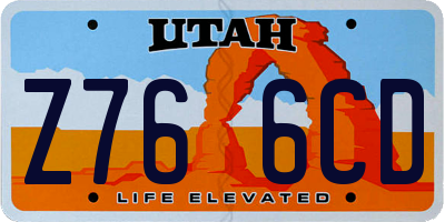 UT license plate Z766CD