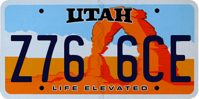 UT license plate Z766CE