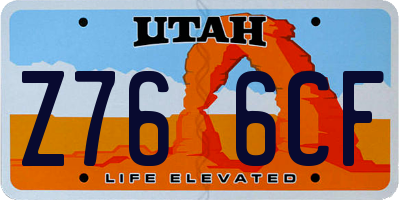 UT license plate Z766CF