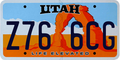 UT license plate Z766CG