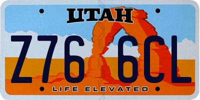 UT license plate Z766CL
