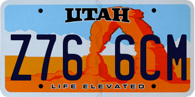 UT license plate Z766CM