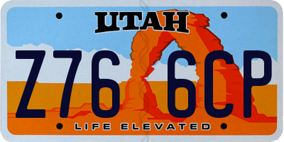 UT license plate Z766CP