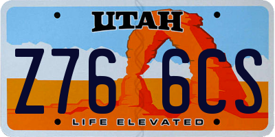 UT license plate Z766CS