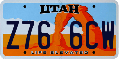 UT license plate Z766CW