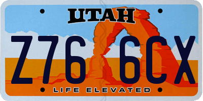 UT license plate Z766CX