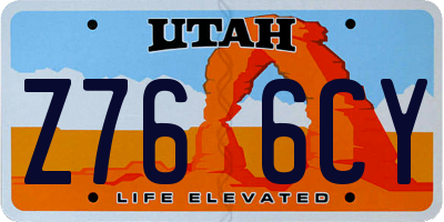 UT license plate Z766CY