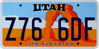 UT license plate Z766DF