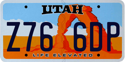 UT license plate Z766DP
