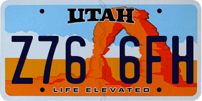 UT license plate Z766FH
