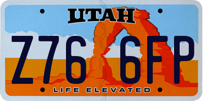 UT license plate Z766FP