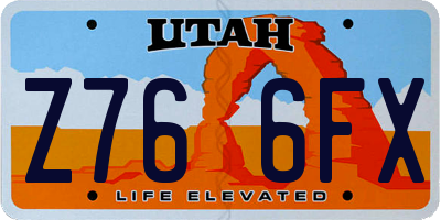 UT license plate Z766FX