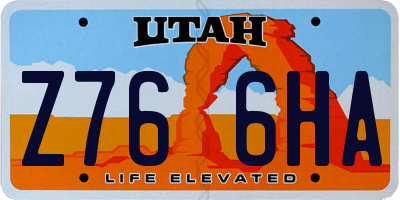 UT license plate Z766HA