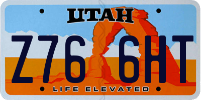 UT license plate Z766HT