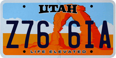 UT license plate Z766IA
